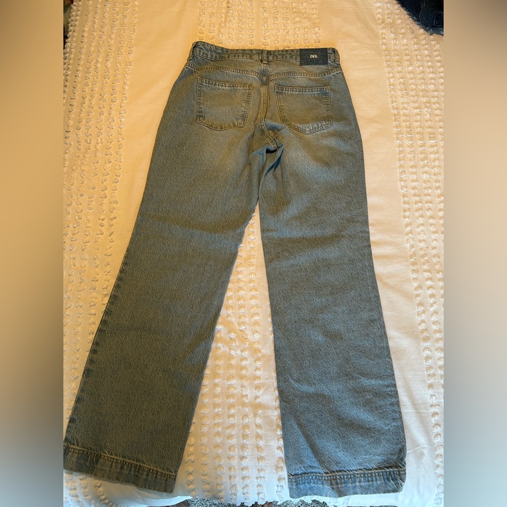 Zara Women's Straight Leg Blue Jeans
